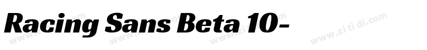 Racing Sans Beta 10字体转换